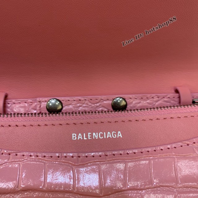 Balenciaga巴黎世家專櫃爆款鱷魚紋牛皮斜挎單肩woc鏈條包 fyj1506